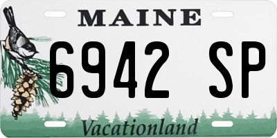 ME license plate 6942SP