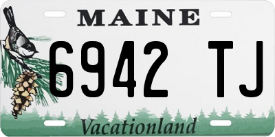 ME license plate 6942TJ