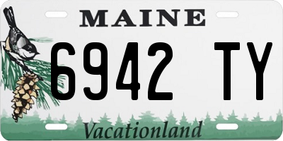 ME license plate 6942TY