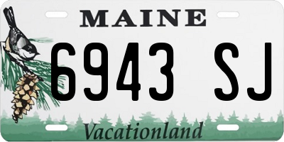 ME license plate 6943SJ