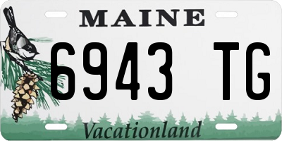 ME license plate 6943TG