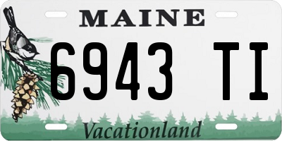 ME license plate 6943TI
