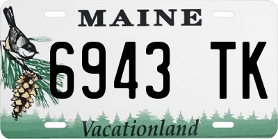 ME license plate 6943TK