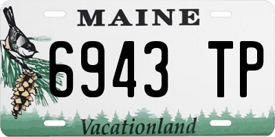 ME license plate 6943TP