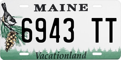 ME license plate 6943TT