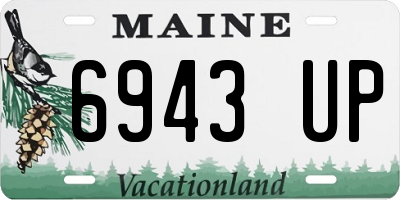 ME license plate 6943UP