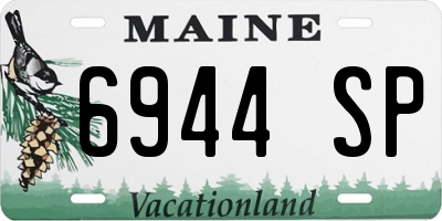 ME license plate 6944SP