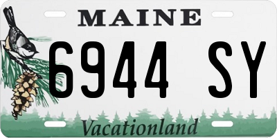 ME license plate 6944SY