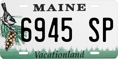 ME license plate 6945SP
