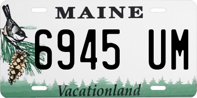 ME license plate 6945UM