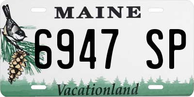 ME license plate 6947SP