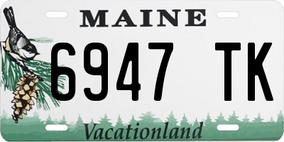 ME license plate 6947TK