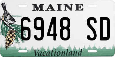 ME license plate 6948SD