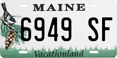 ME license plate 6949SF