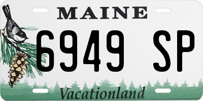 ME license plate 6949SP