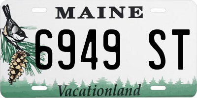 ME license plate 6949ST