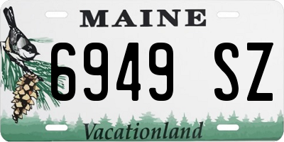 ME license plate 6949SZ
