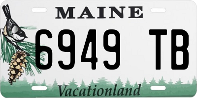 ME license plate 6949TB