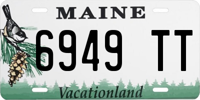 ME license plate 6949TT