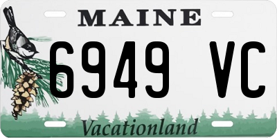 ME license plate 6949VC