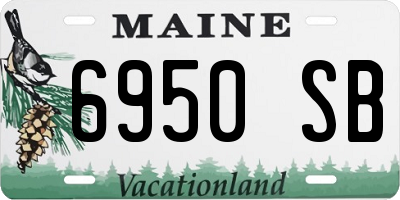 ME license plate 6950SB