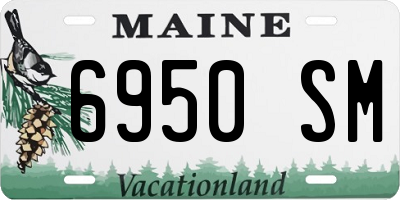 ME license plate 6950SM