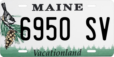 ME license plate 6950SV