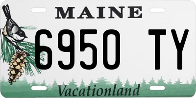 ME license plate 6950TY