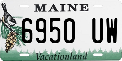 ME license plate 6950UW