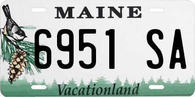 ME license plate 6951SA