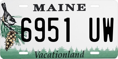 ME license plate 6951UW