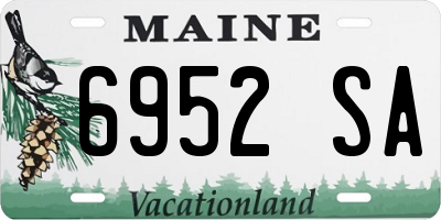 ME license plate 6952SA