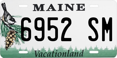 ME license plate 6952SM