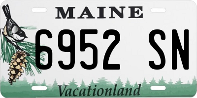 ME license plate 6952SN