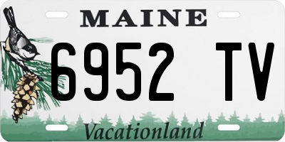 ME license plate 6952TV