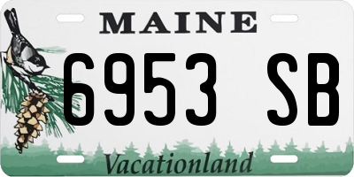 ME license plate 6953SB