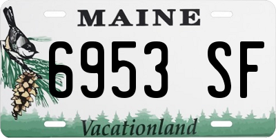 ME license plate 6953SF