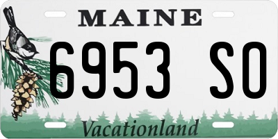 ME license plate 6953SO