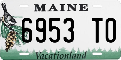 ME license plate 6953TO
