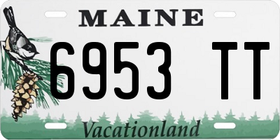 ME license plate 6953TT