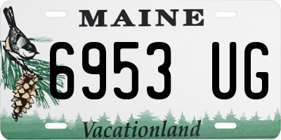 ME license plate 6953UG