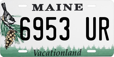 ME license plate 6953UR