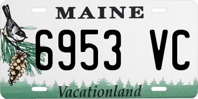 ME license plate 6953VC