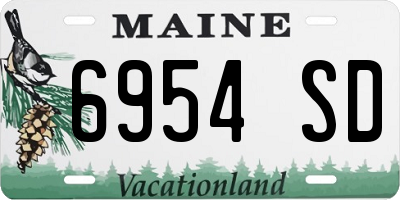 ME license plate 6954SD