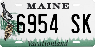 ME license plate 6954SK
