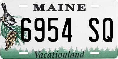 ME license plate 6954SQ