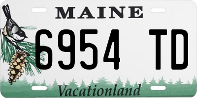 ME license plate 6954TD