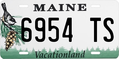 ME license plate 6954TS