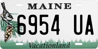 ME license plate 6954UA