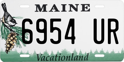 ME license plate 6954UR